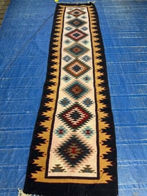 Hand Knotted KIlm Rug 8.6x2.3 ft