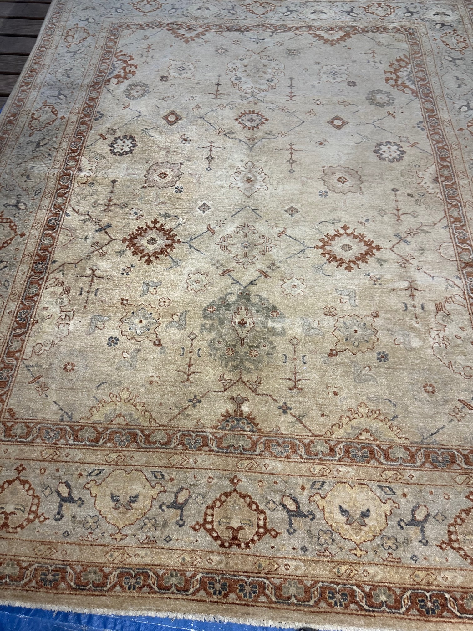 Hand Knotted Oushak Rug 9.8x7.6 ft (1 of 9)