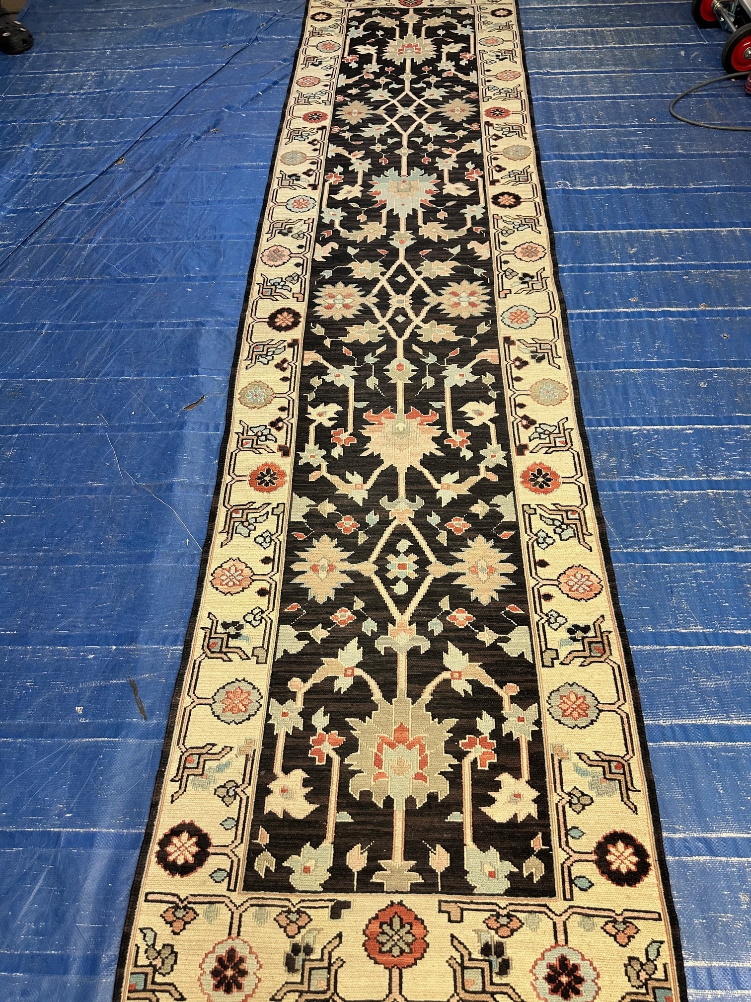 Hand Knotted Persian Heriz Rug 10x2.6 ft : Hand Knotted Persian Heriz Rug 10x2.6 ft