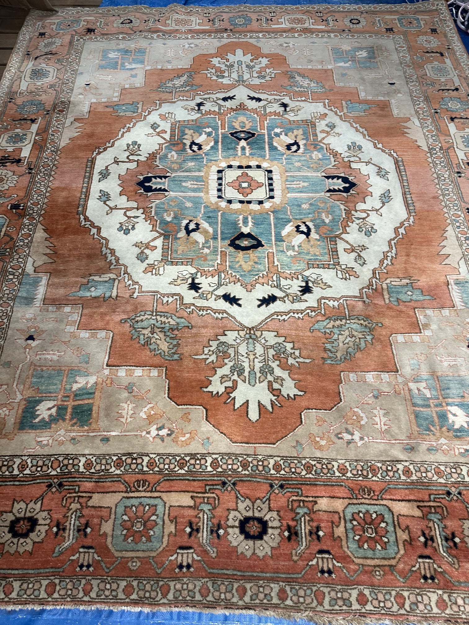 Hand Knotted Persian Heriz 10x8: Hand Knotted Persian Heriz 10x8