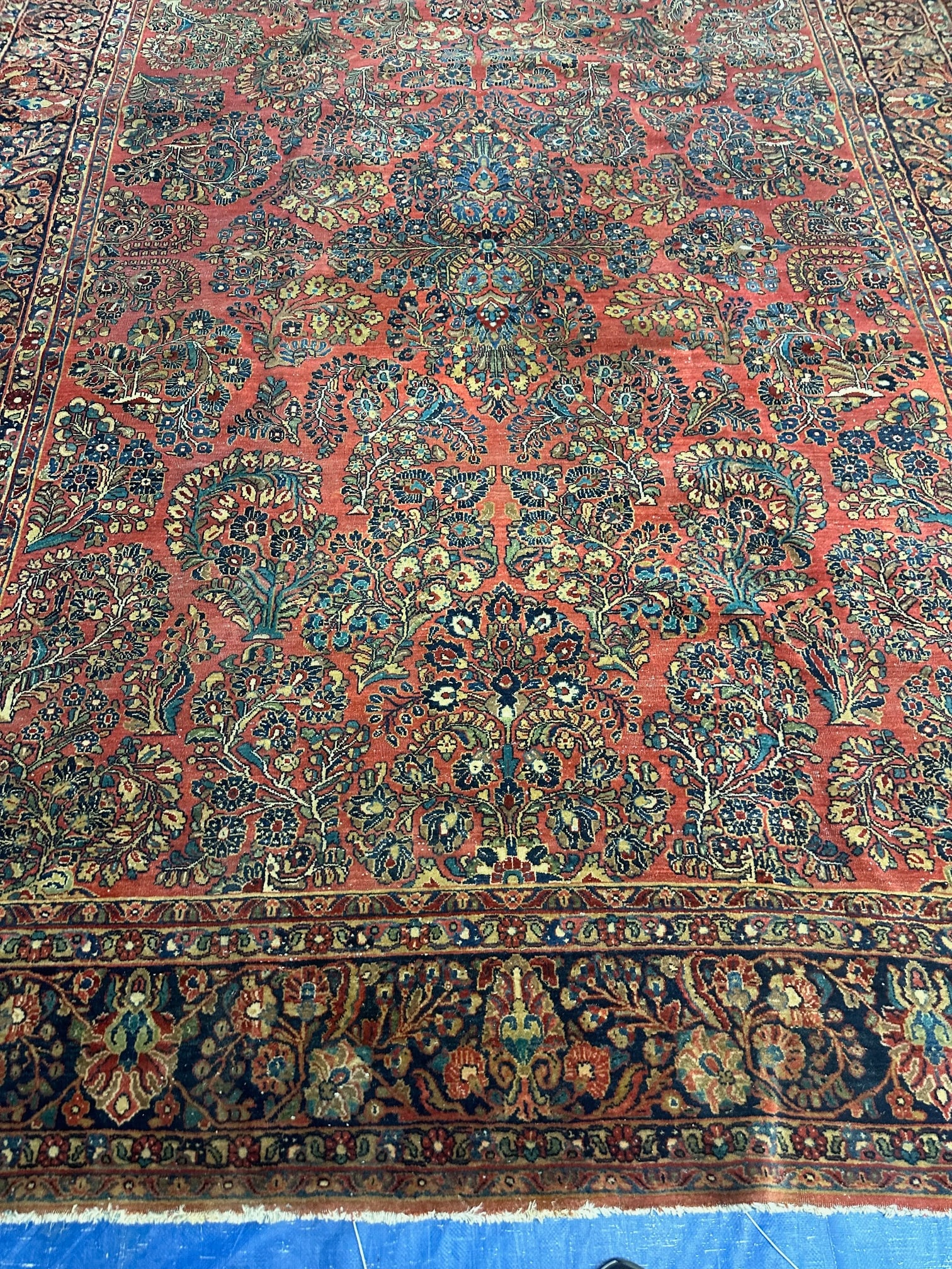 Hand Knotted Persian Sarouk Rug 11.10x8.9 ft   $1842 (1 of 6)