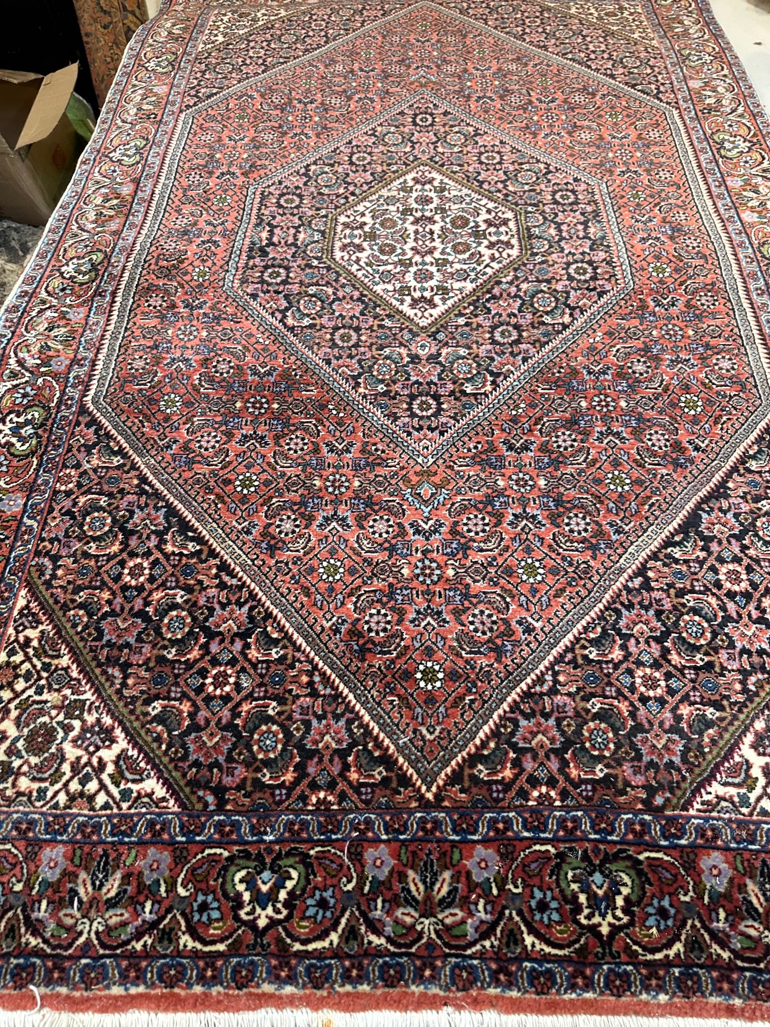 Hand Knotted Persian Bidjar Rug 4.2x6.3 ft: Hand Knotted Persian Bidjar Rug 4.2x6.3 ft
