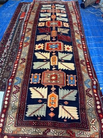 Hand Knotted Persian Ardibil Rug 4.1x10.1 ft