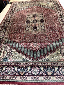 Hand Knotted Hereke Silk Rug 4x6 ft