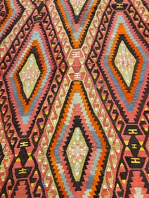 Hand Knotted Persian Kilm Rug 9.8x6.4 ft