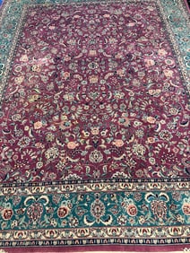 Hand Knotted Agra Tabriz Rug 7.5x10.5