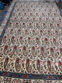 Hand Knotted Persian Qum Rug 9x12 ft