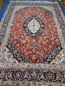 Hand Knotted Kashan Rug 8x10 ft