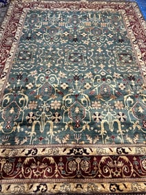 Hand Knotted Oushak Rug 10.2x7.10 ft.