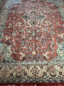 Hand Knotted Persian Sarouk Rug 10.1x14.4 ft