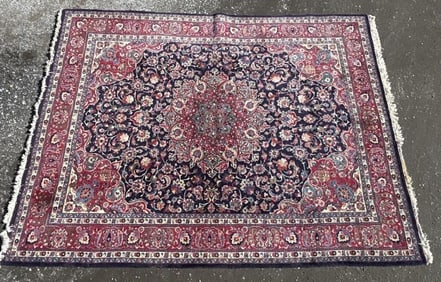 Hand Knotted Persian Tabriz Rug 9x11.8 ft