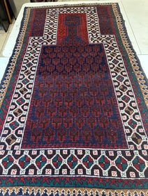 Hand Knotted Persian Balouch Rug 2.6x5.10 ft