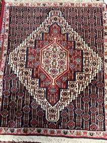 Hand Knotted Persian Bijar Rug 3.3x2.3 ft