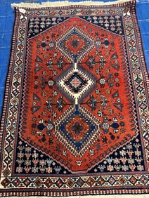 Hand Knotted Persian Yelemeh Rug 3.5x4.8 ft