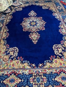 Hand Knotted Persian Kermen Rug 8.3x11.4 ft