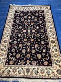 Hand Knotted Indo Tabriz 4x7 ft