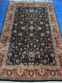 Hand Knotted Persian Tabriz 4.10x7.5 ft