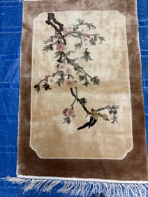 Hand Knotted Chinise Silk Rug 2x3 ft