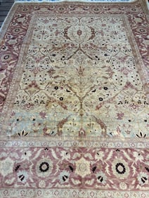 Hand Knotted Oushak 10x8 ft