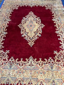 Hand Knotted Persian Kermen Rug 10x8 ft