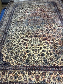 Hand Knotted Persian Nain Rug 8.10x11.10 ft