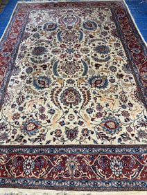 Hand Knotted Persian Tabriz Rug 10.1x6.10 ft