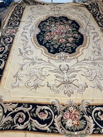 Hand Knotted Persian Needlepoint Rug -10x15