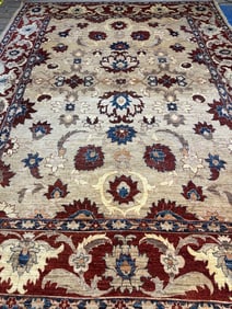 Hand Knotted  Oushak Rug  9x11.8