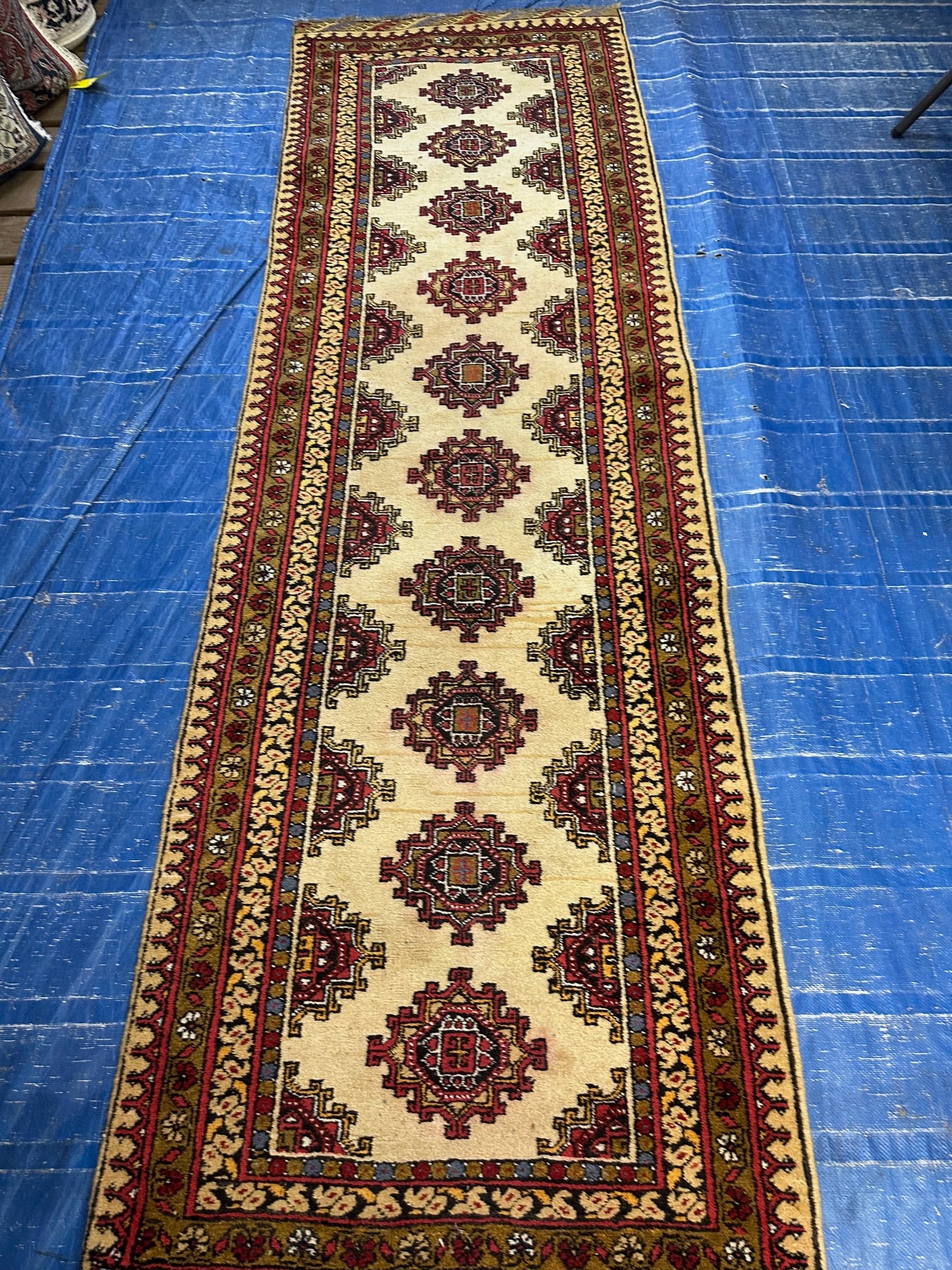 Hand Knotted Agra Tabriz -9.2x2.9 (1 of 5)