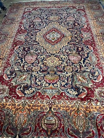 Hand Knotted Persian Tabriz Rug -9.7x11.7