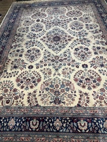 Hand Knotted Indo Tabriz Rug 8.5x11.4 ft