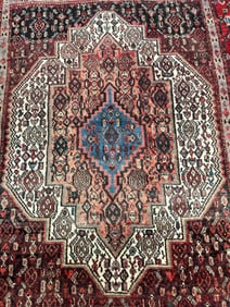 Hand Knotted Persian Bijar Rug 2.8x2.2 ft