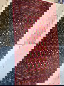 Hand Knotted Persian Turkman Saddle Back  4.1x2.8