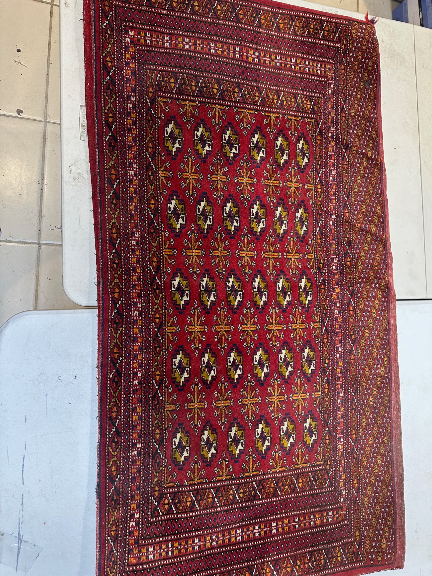 Hand Knotted Persian Turkman Saddle Back 4.1x2.8: Hand Knotted Persian Turkman Saddle Back 4.1x2.8