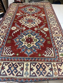 Hand Knotted Shirvan Rug 5.7x3.2 ft
