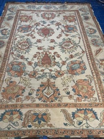 Hand Knotted Heriz Rug-8.2x6.6 ft