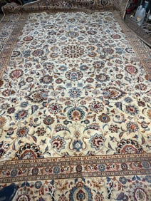Hand Knotted Persian Kashan Rug 10x15 ft