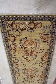 Hand Knotted Silk Hereke-4.3" X 3 ft