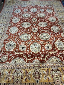 Hand Knotted Oushak Rug 8x12 ft