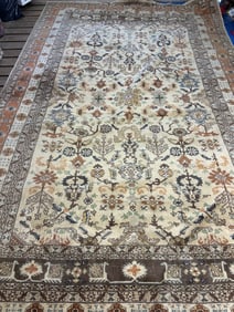 Hand Knotted oushak 8x12 ft