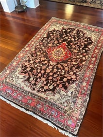 Hamd Knotted Persian Lilihan Rug 4.2x6.9 ft