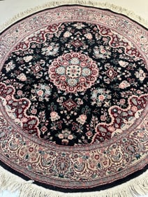 Hand Knotted Agra Tabriz Rug  4.2x4.2 ft