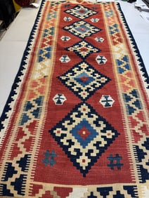 Hand Knotted kilm Rug  5.9x2.8