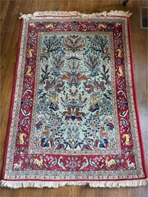 Hand Knotted Persian Qum Rug 3x5 ft