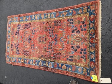 Hand Knotted Persian Liliham Rug 3.9x6.8 ft
