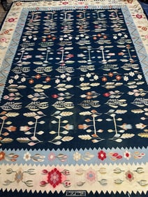 Hand Knotted KIlm Rug 10.6x8 ft