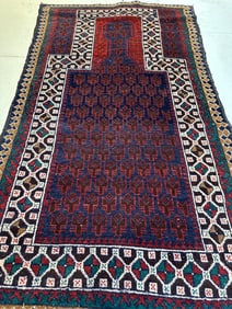Hand Knotted Balouch  Rug 2.7x4.9 ft