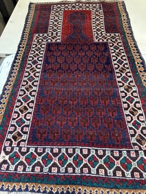 Hand Knotted Balouch Rug 4.11x2.7 ft