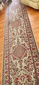 Hand Knotted Agra Tabriz Runner Rug 12x2.7 ft