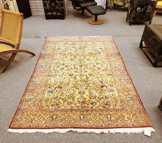 Very Fine Tudish Silk&Wool Pertsian Nain Rug 5x7 ft.